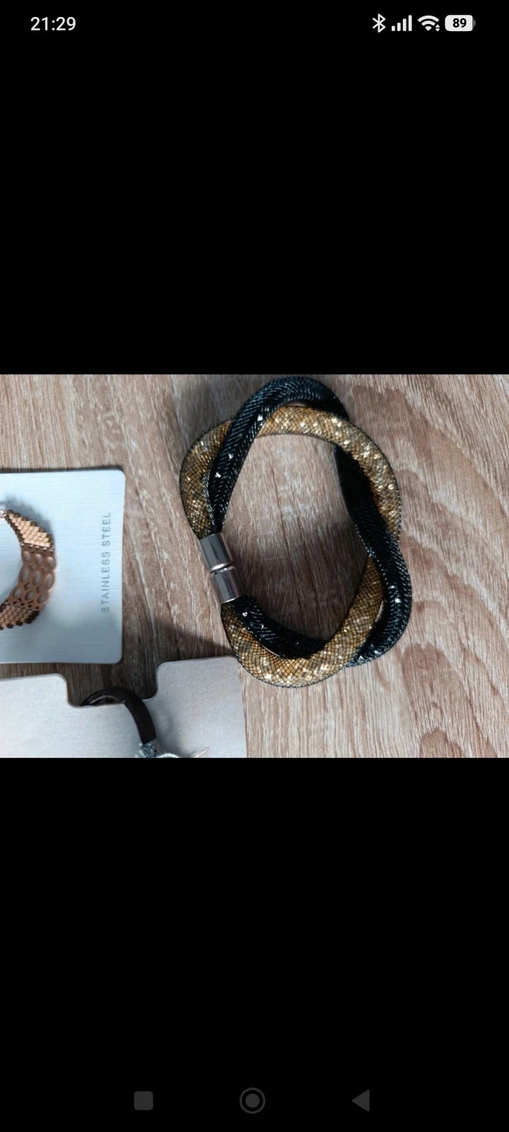 Lot sieraden IKITA – Halsketting, armbanden, oorbellen – Zwart & goudkleurig – photo 7